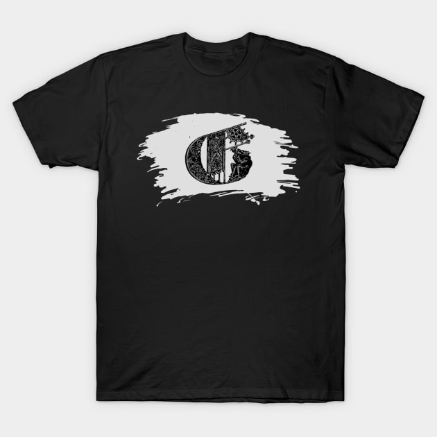 Gothic letter G – Alphabet typography T-Shirt by IrvinGoth Garden